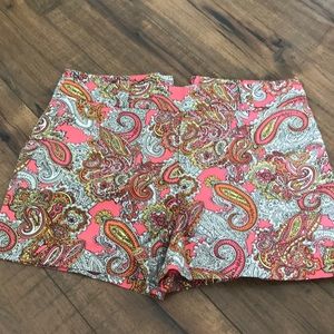 H&M high waisted paisley shorts